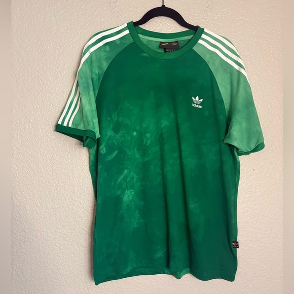 Pharrell Williams Adidas HU Tie Dye Green Jersey Shirt Human Made - Picture 1 of 7